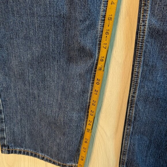 NEW LEVIS MENS 550 RELAXED Blue DENIM JEANS W42xL32 Dark Wash - Picture 11 of 11